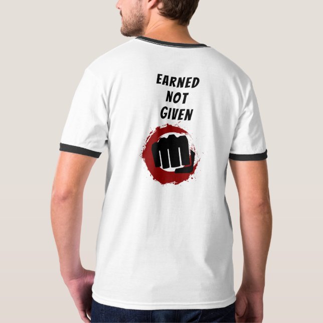 Camiseta Karate Black Belt Mindset Martial Arts Motivation (Parte Traseira Completa)