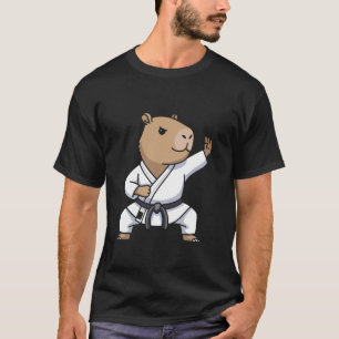 Camiseta Karate Capivara Artes Marciais Engraçado Para Cria