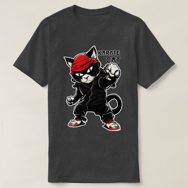 Camiseta Karate Cat (Frente do Design)