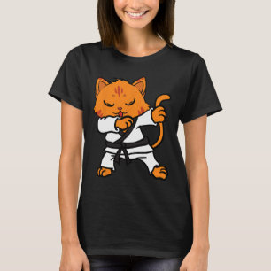 Camiseta Karate Cat Dab Dance Artes Marciais Dabbing Comt S
