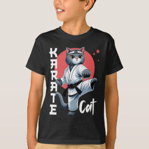Camiseta Karate Cat Gi Black Belt Arts Martirizam Feline