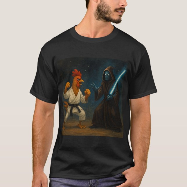 Camiseta Karate Chicken VS Alien Knight (Frente)