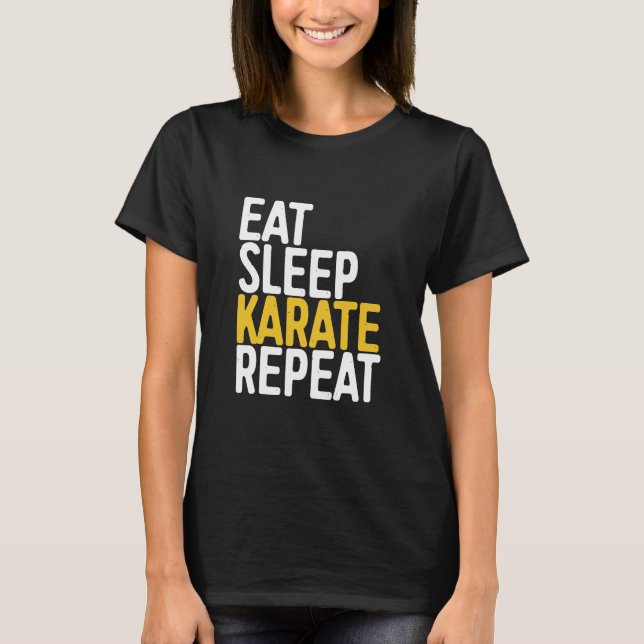 Camiseta Karate - Coma Karate Do Sono Repito.1 (Frente)
