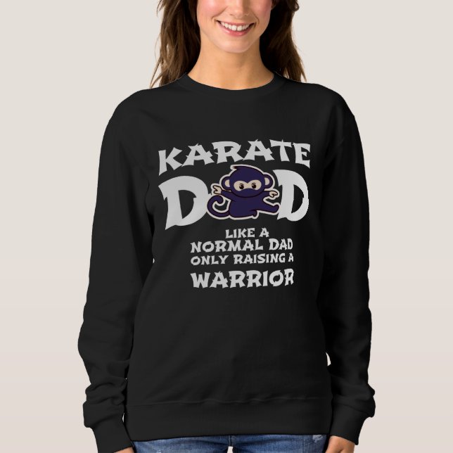 Camiseta Karate Dad Like a Normal Dad   Warrior  Fathers Da (Frente)