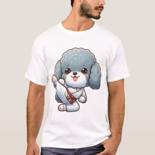 Camiseta Karate de poodle chute alto artes marciais