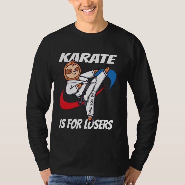 Camiseta Karate é para perdedores Tang Soo Do americano fla (Frente)