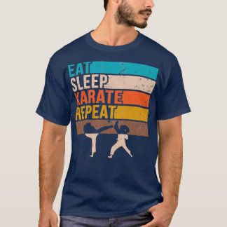 Camiseta karate eat sleep repeat