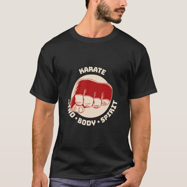 Camiseta Karate: Espírito do corpo mental (Frente)