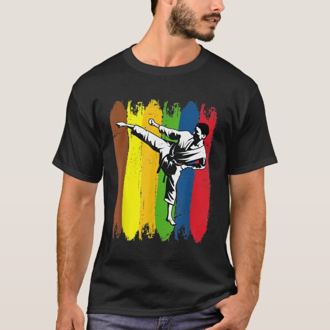Camiseta Karate Fighter Colorful Karate T Shirt (Frente)