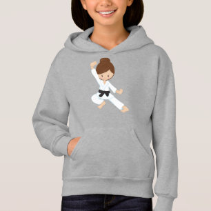 Camiseta Karate Girl, Cute Girl, Black Belt, Brown Hair