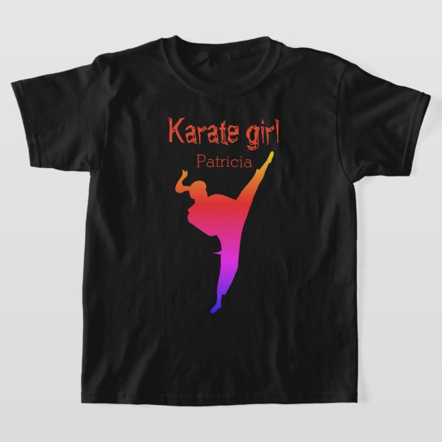 Camiseta Karate Girl Personalized Name (Postura )