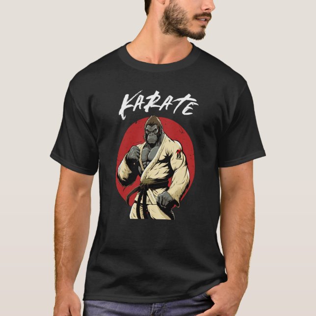 Camiseta Karate Gorilla Karateka Boys and Girls Karate Gori (Frente)