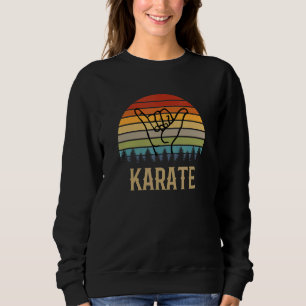 Camiseta Karate Hand Vintage Artes Marciais Sunset Estilo 1