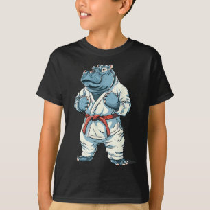 Camiseta Karate Hipopótamo Animal MMA Taekwondo Artes Marci