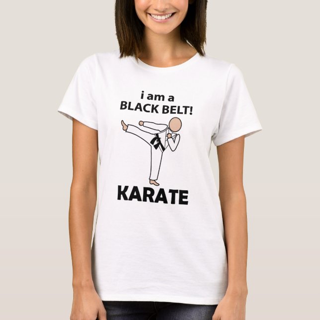 Camiseta Karate I am Black Belt Karate (Frente)