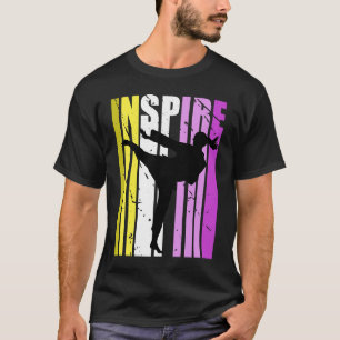 Camiseta Karate inspira cores bonitas motivações inspiracio