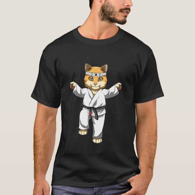 Camiseta Karate Japonês e Gato Karetka (Frente)