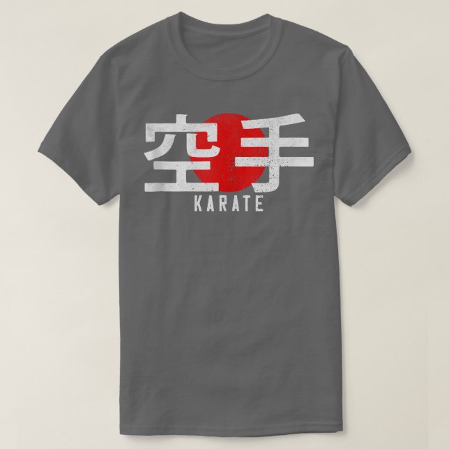 Camiseta Karate Kanji Martial Arts Japão GYM Dojo Japonês (Frente do Design)
