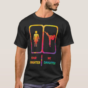 Camiseta Karate Mãe menina sua filha Karate d
