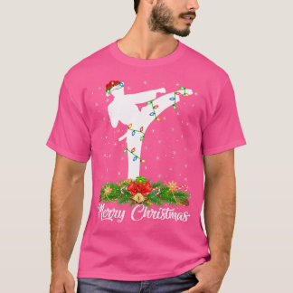 Camiseta Karate Martial Art Lover Matching Santa Hat Karate