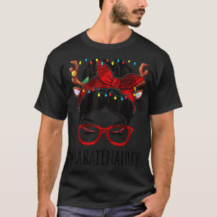 Camiseta Karate Nanny Vida Mulher de Natal Mensagem Bun Buf