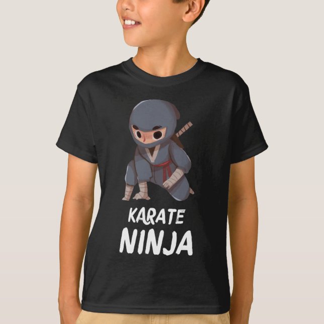 Camiseta Karate Ninja Boy Engraçado Artes Marciais Esportiv (Frente)