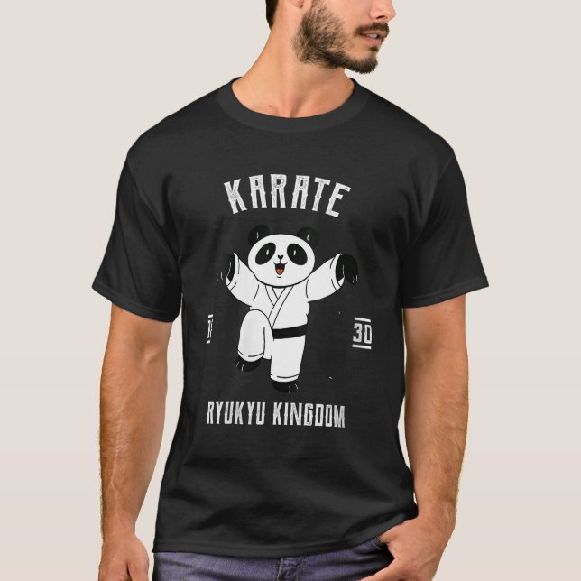 Camiseta Karate Panda com cinturão japonês (Frente)