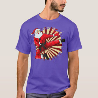 Camiseta Karate Papais noeis Artes Marciais Feliz Natal