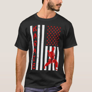 Camiseta Karate Patriótico de Bandeira dos EUA