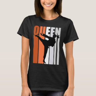 Camiseta Karate Queen Orange Cinza White Belle Practice Dau