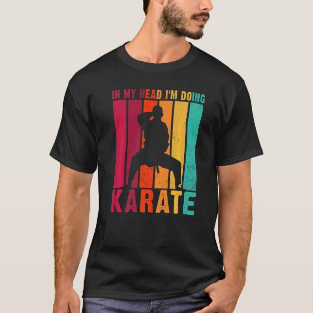Camiseta Karate Retro Vintage para Kick Boxers (Frente)