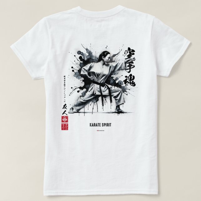 Camiseta Karate Spirit InkAlcool Karateka Female (Verso do Design)