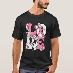 Camiseta Karate Taekwondo Groovy Clássico Amor Mulheres Gar