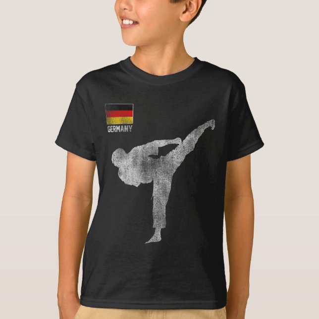 Camiseta Karate Team Martial Arts Mma Kick Germany German V (Frente)