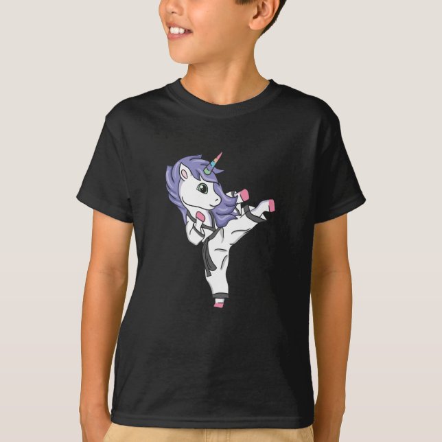 Camiseta Karate Unicorn - Presente (Frente)