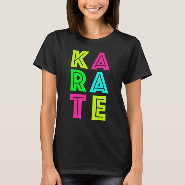 Camiseta Karate Uniforme do Cinturão Negro de Karate (Frente)
