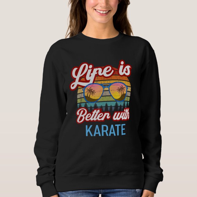 Camiseta Karate Vintage Sunset Life (Frente)