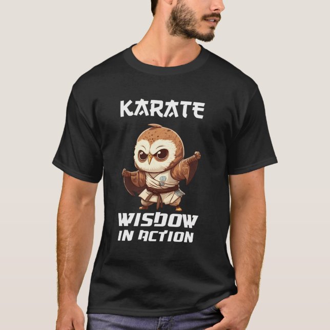 Camiseta Karate Wisdow Em Ação (Frente)