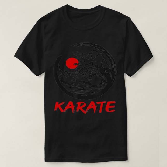 Camiseta Karate Yin Yang bonsai tree  (Frente do Design)