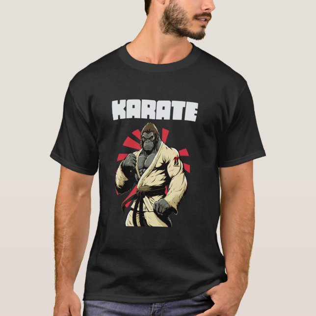 Camiseta Karateka Clássico e Gorila Karate (Frente)