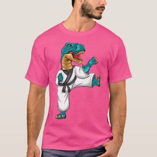 Camiseta Karatesaurus Karate Para Crianças Dinossaur Dino M