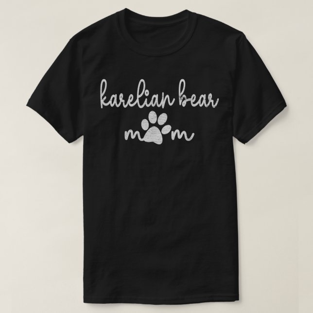 Camiseta Karelian Bear 1 Paw Mom  (Frente do Design)
