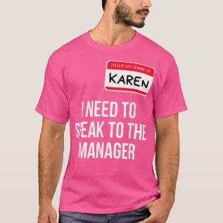 Camiseta Karen Halloween Costume Engraçado Preciso Falar Co