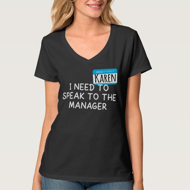 Camiseta Karen Halloween Costume  Speak To The Manager Sayi (Frente)