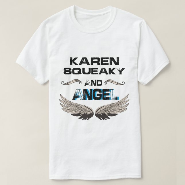 Camiseta Karen Squeaky E Angel Cute White E Black (Frente do Design)
