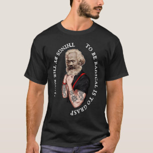 Camiseta Karl Marx Pop Art Retrato Revolução Tatoo Vintag