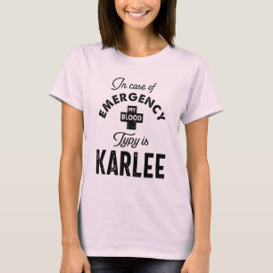 Camiseta Karlee Personalised Name Birthday Gift