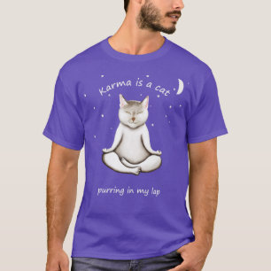 CAMISETA KARMA É UM GATO PEGANDO NO MEU LAP