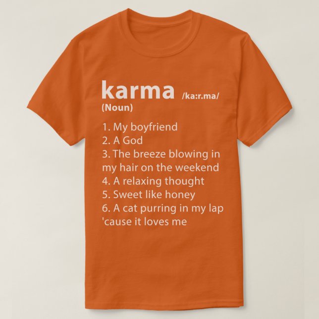 Camiseta Karma Significa 3 (Frente do Design)