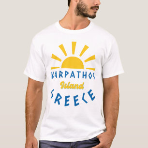 Camiseta Karpathos Island, Grécia - Sunshine Men's White